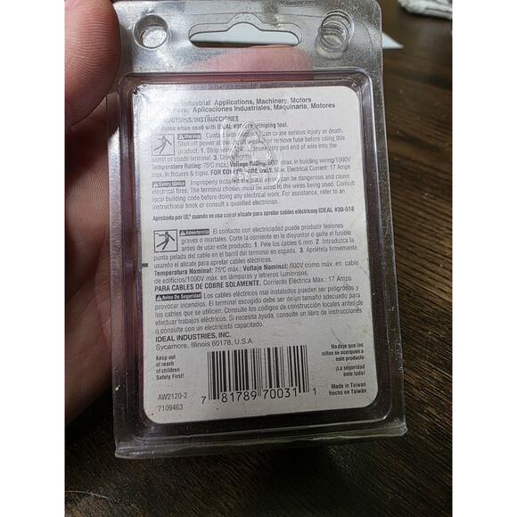 Buchanan AW2120-2 Spade Terminals #22 20 18 stud 22-18 AWG Wire Qnt 103 - Picture 7 of 13